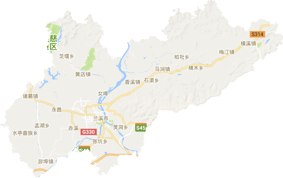 蘭溪市電子地圖