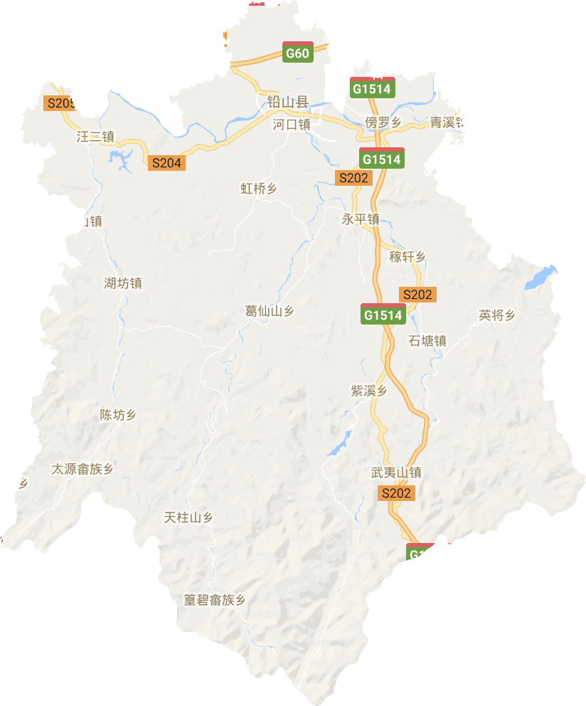鉛山縣電子地圖