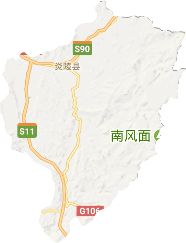 炎陵縣電子地圖