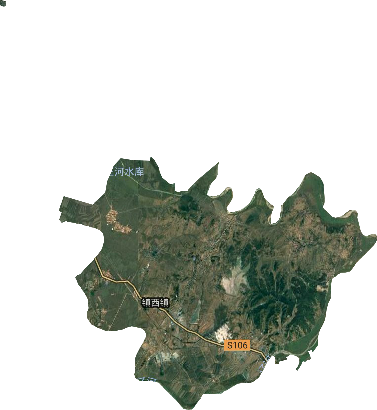 鎮(zhèn)西堡鎮(zhèn)衛(wèi)星圖