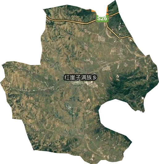 紅崖子鎮衛星圖