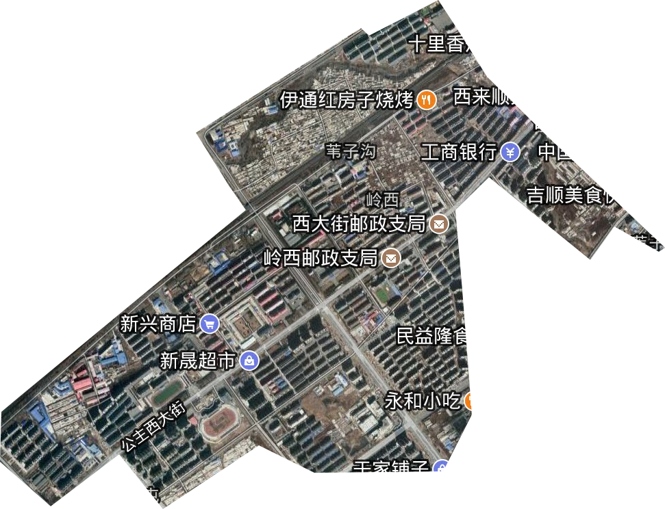嶺西街道衛星圖