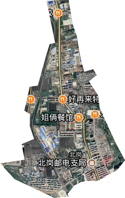北崗街道衛星圖
