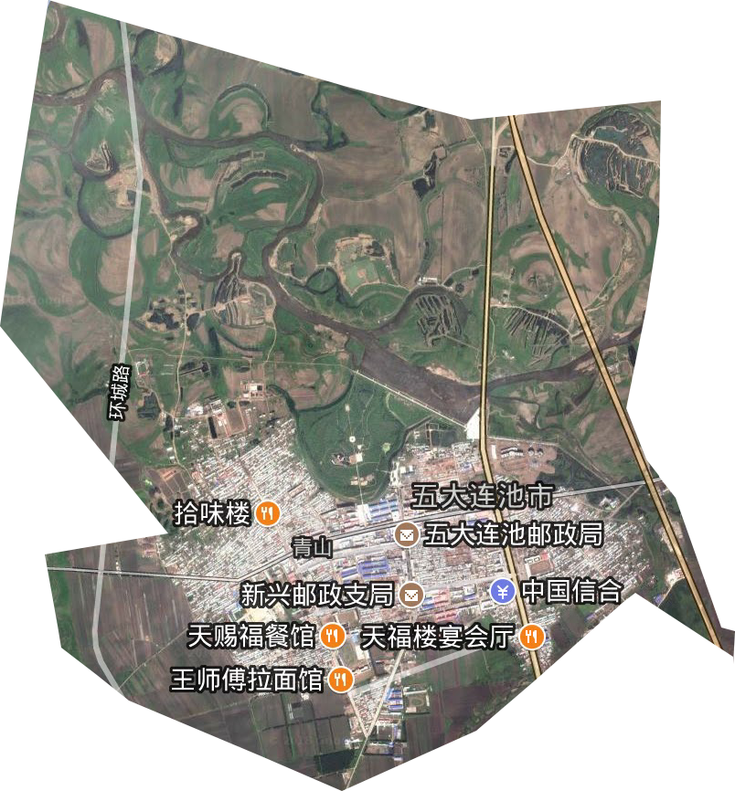 青山街道衛星圖