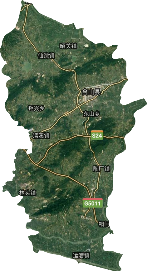 含山縣衛星圖