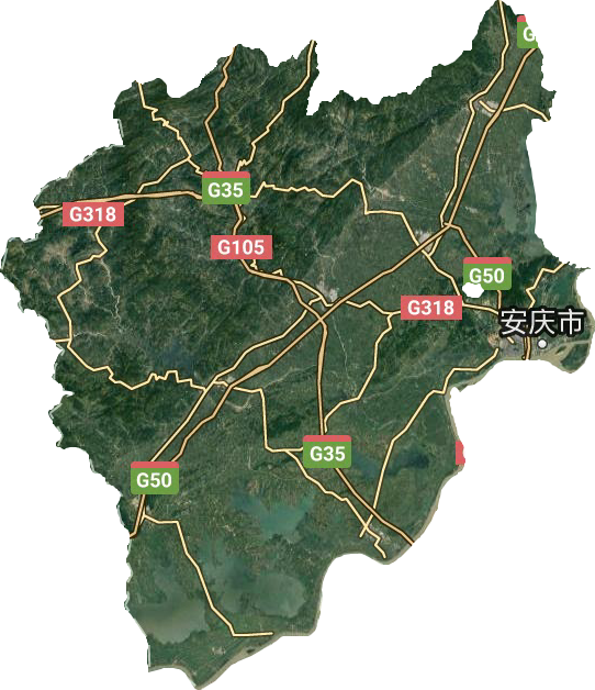安慶市衛星圖