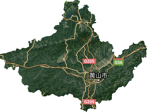 黃山市衛星圖