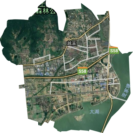 越溪街道衛星圖