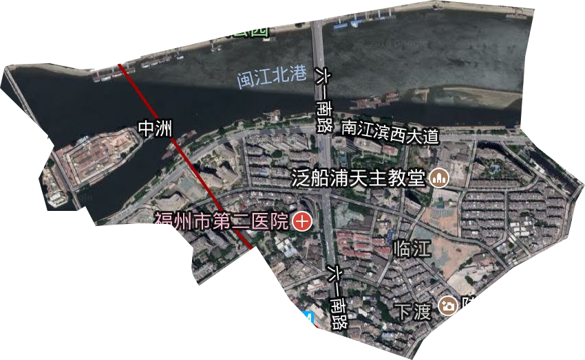 臨江街道衛星圖