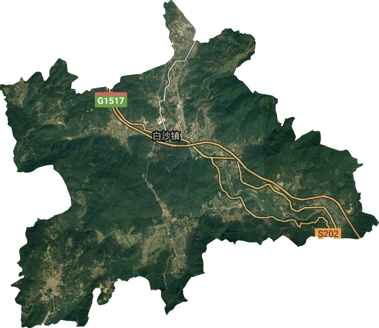 白沙鎮(zhèn)衛(wèi)星圖