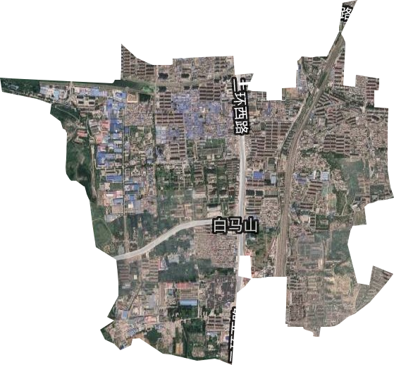 白馬山街道衛星圖