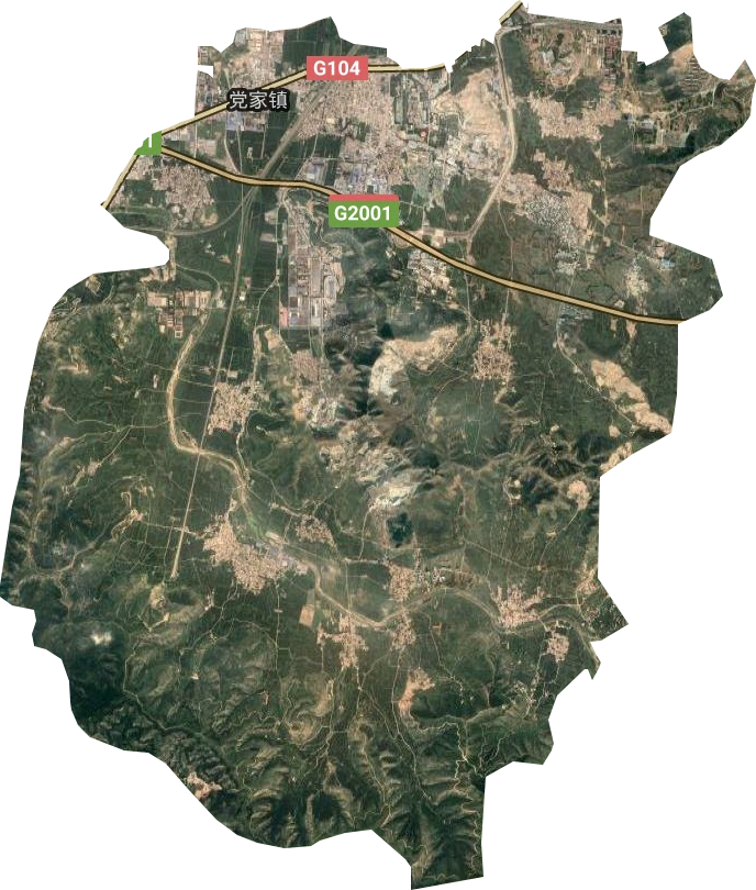 黨家街道衛星圖