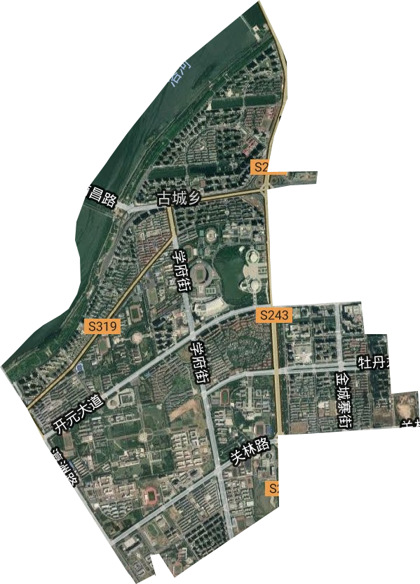 古城街道衛星圖