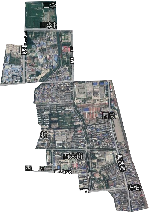 西關街道衛星圖