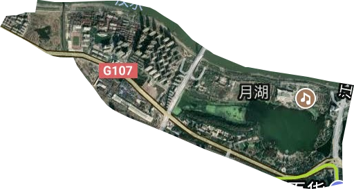 月湖街辦事處衛星圖