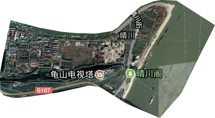 晴川街辦事處衛星圖
