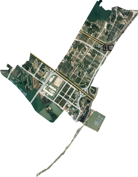 江堤街辦事處衛星圖