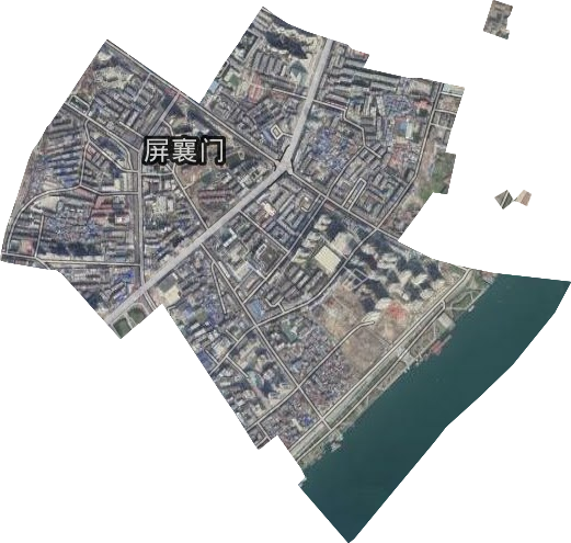 屏襄門街道衛星圖