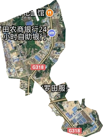 羅田縣經濟開發區衛星圖