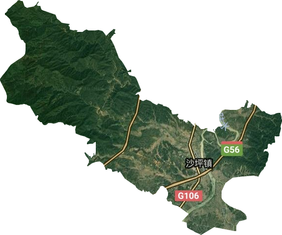 沙坪鎮(zhèn)衛(wèi)星圖