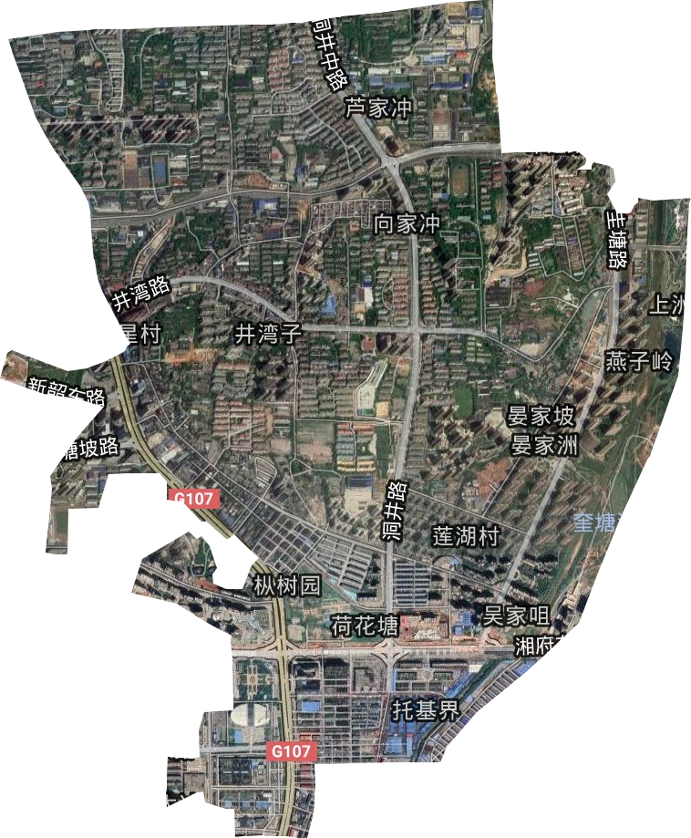 井灣子街道衛星圖