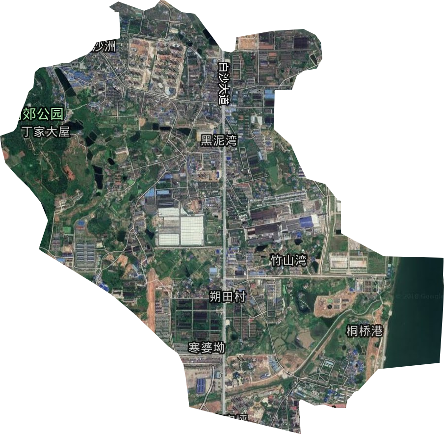 白沙洲街道衛(wèi)星圖