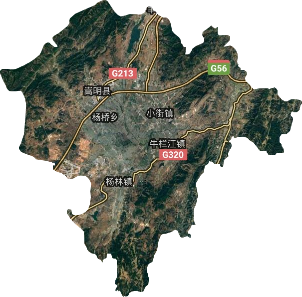嵩明縣衛星圖