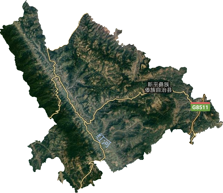 新平彝族傣族自治縣衛星圖