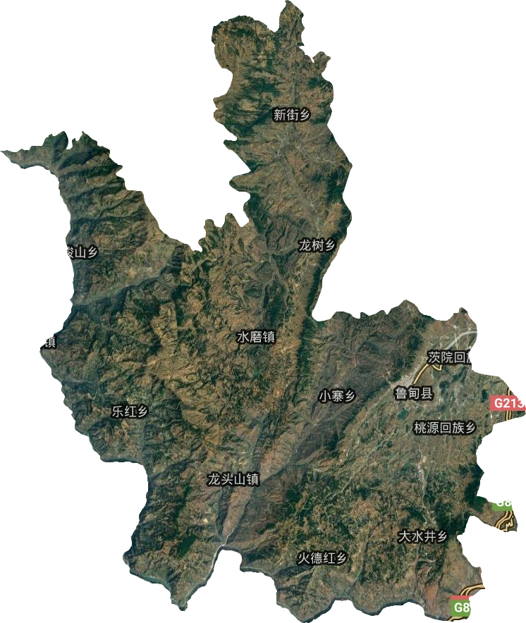 魯甸縣衛星圖