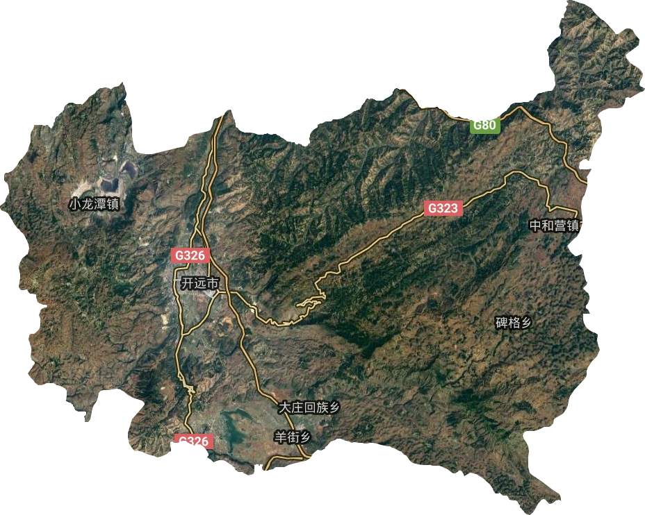 開遠市衛(wèi)星圖