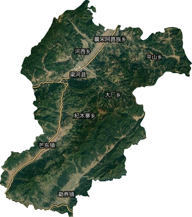 梁河縣衛星圖