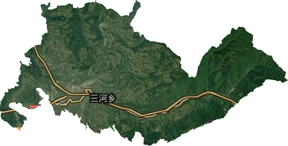 三河鎮衛星圖
