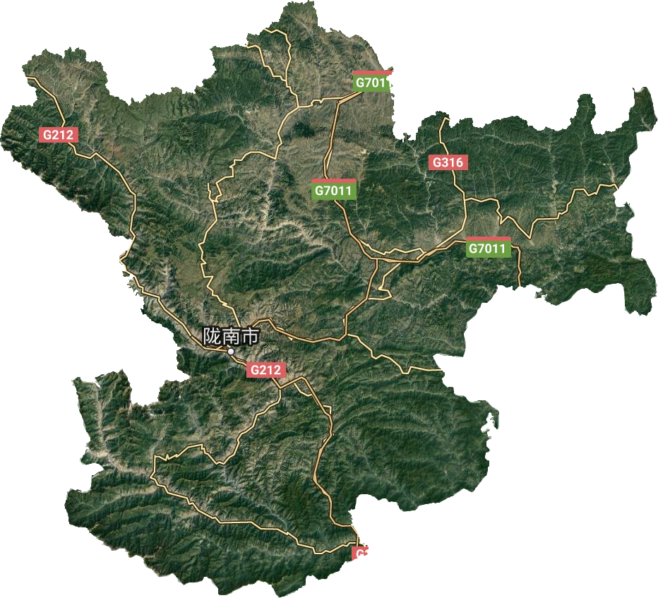 隴南市衛(wèi)星圖