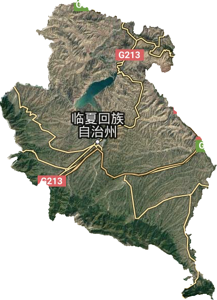 臨夏回族自治州衛(wèi)星圖