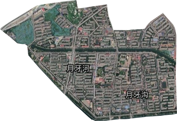 月牙河街道衛(wèi)星圖