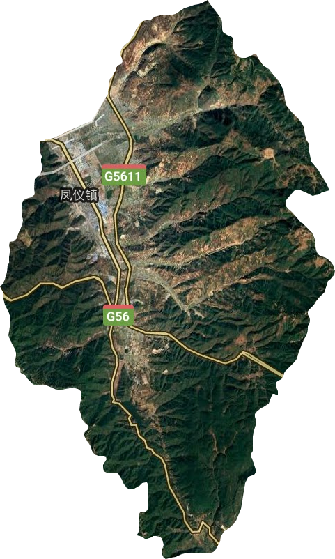 大理創(chuàng)新工業(yè)園區(qū)鳳儀鎮(zhèn)衛(wèi)星圖