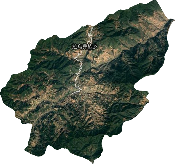 拉烏彝族鄉衛星圖