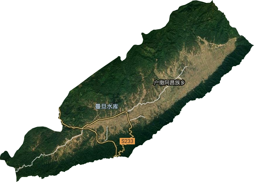 戶撒阿昌族鄉衛星圖