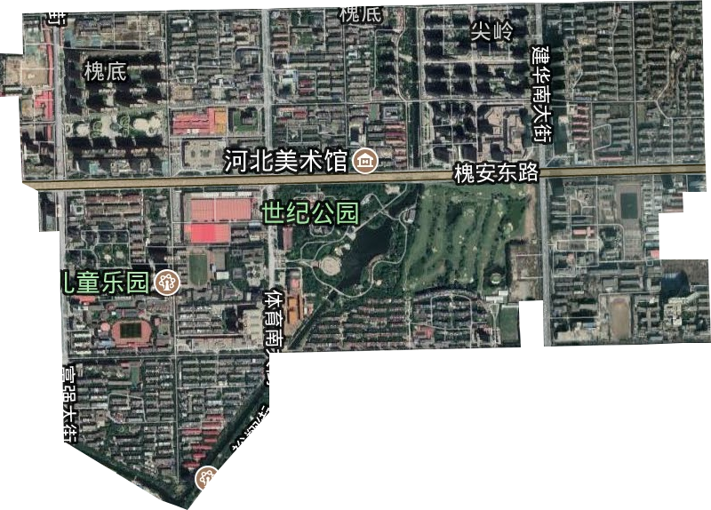 槐底街道衛星圖