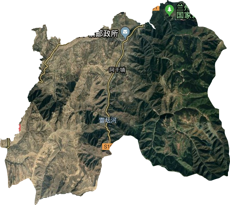 阿干鎮衛星圖