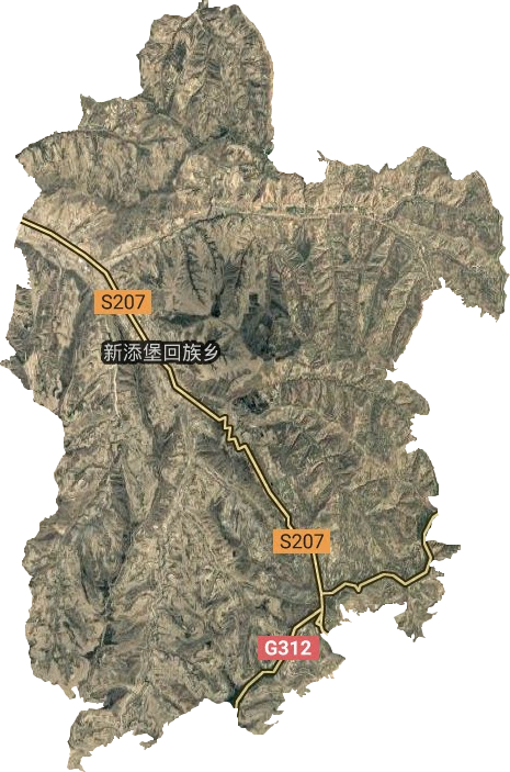 新添堡回族鄉衛星圖