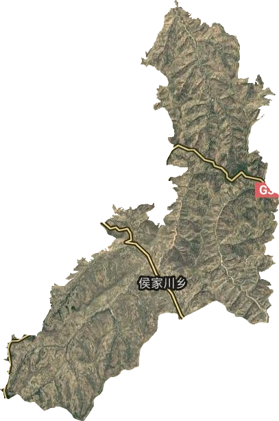侯家川鄉(xiāng)衛(wèi)星圖