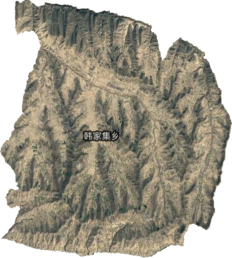 韓家集鄉衛星圖