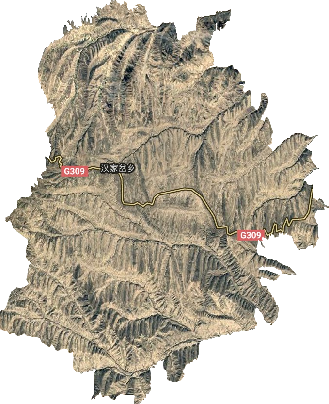 漢家岔鄉衛星圖