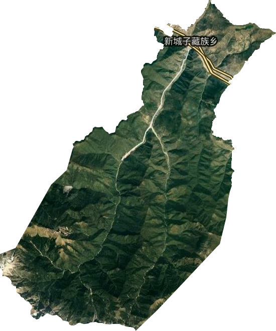 新城子藏族鄉(xiāng)衛(wèi)星圖