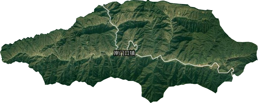岸門口鎮衛星圖