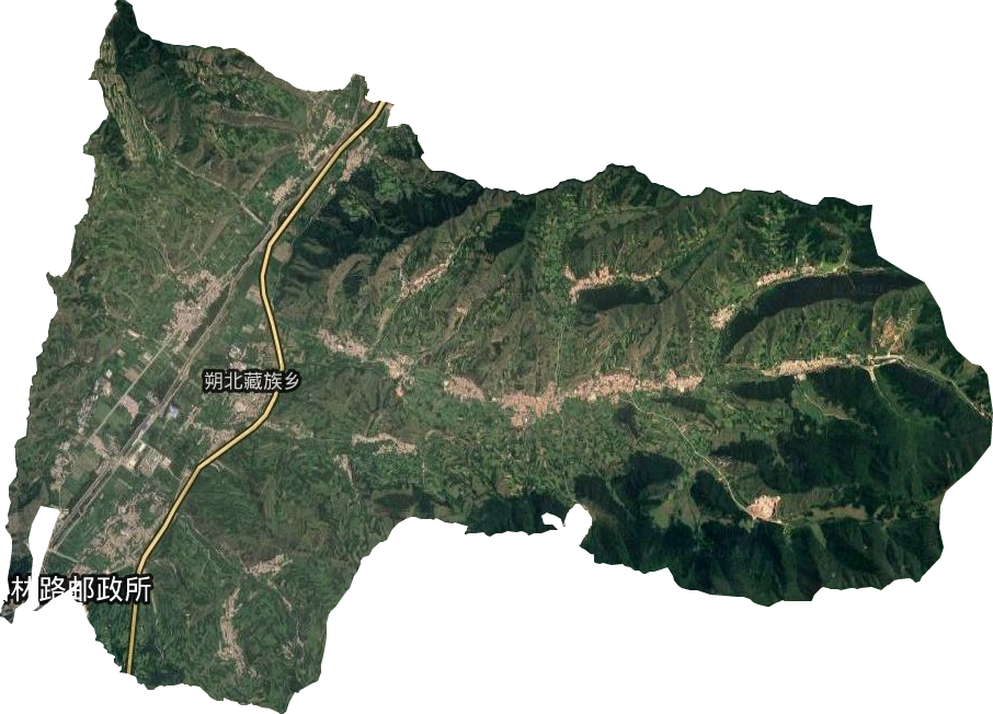 朔北藏族鄉衛星圖