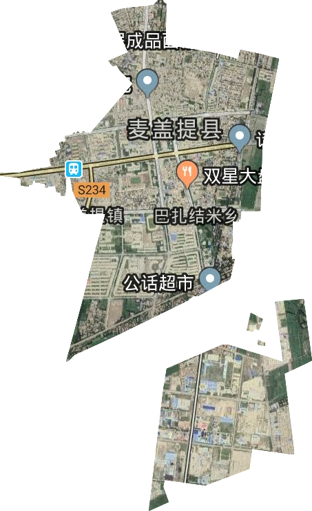 麥蓋提鎮衛星圖