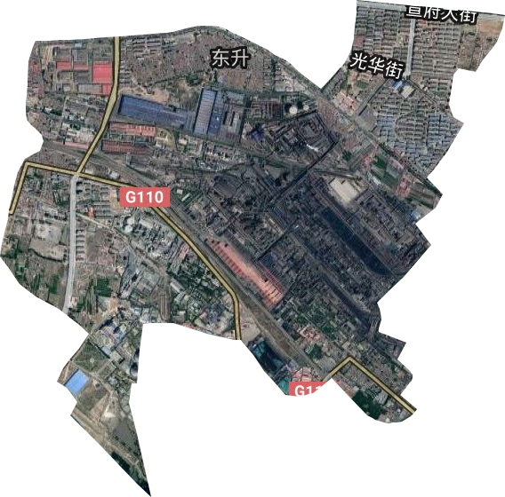 工業街街道衛星圖
