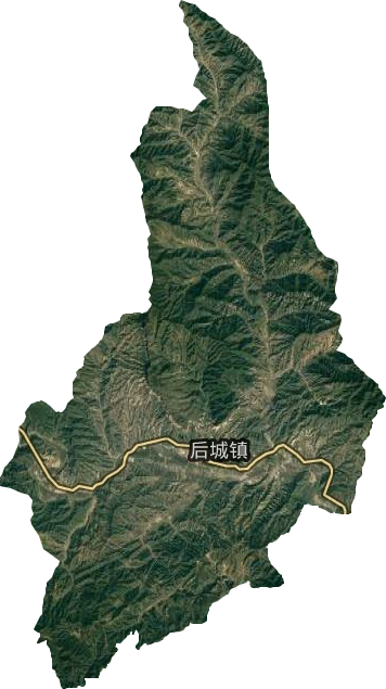 后城鎮衛星圖